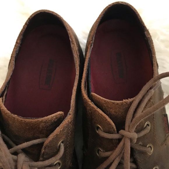 Wolverine brown leather lace up shoes EUC - Picture 6 of 8